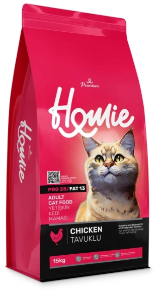 [8000185] Homie - Dry Food - Premium - For Adult Cats - 15 kg - Chicken