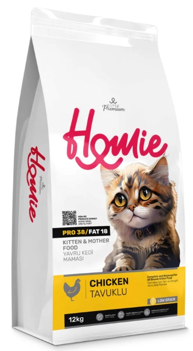 [8000188] Homie - Dry Food - Super Premium - For Kitten & Mother Cats - 12 kg - Chicken