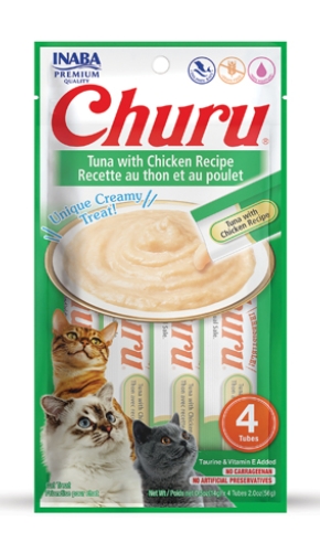 [8000201] Churu -  Adult Cats - Creamy Treat - 4 Tubes - 56 g - Tuna & Chicken