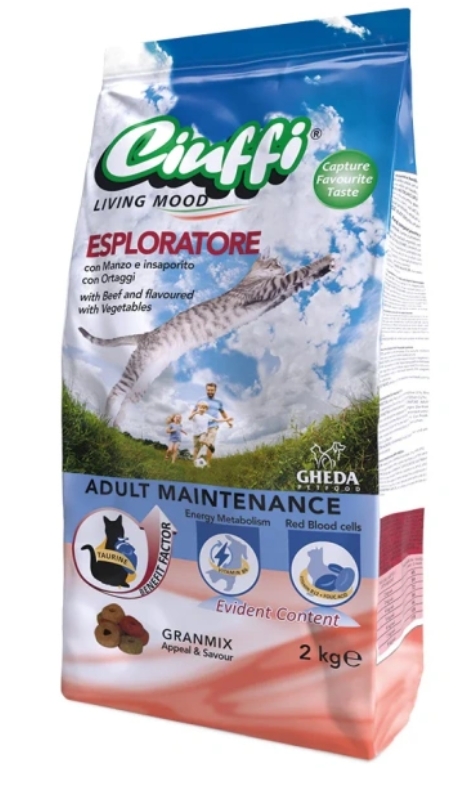 [8000225] Ciuffi - Dry Food - For Adult Cats - 2 kg - Esploratore