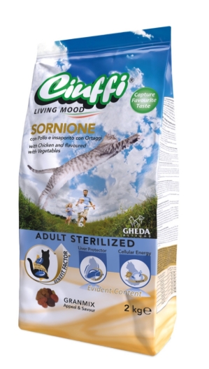 [8000226] Ciuffi - Dry Food - For Adult Cats - 2 kg - Adult Sterilized