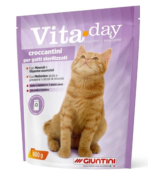 [8000229] Vita.day - Dry Food - For Adult Cats - 800 gm - Croccantini Sterilizad