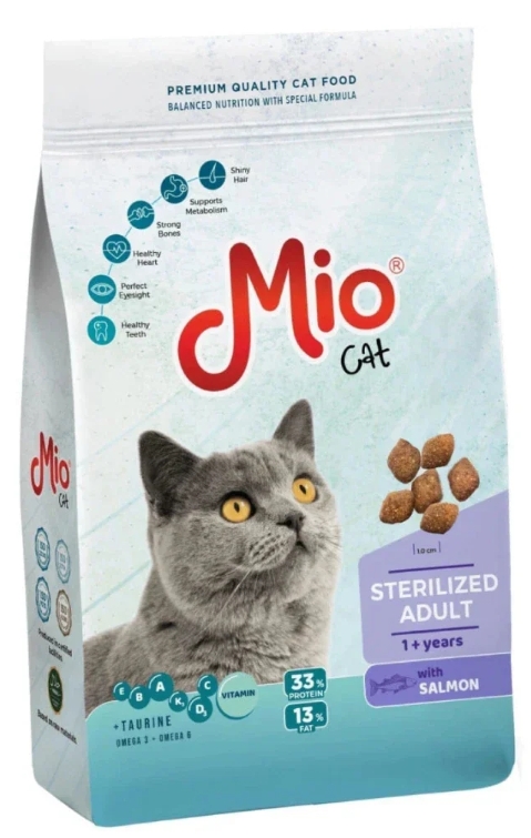 [8000231] Mio - Dry Food - For Adult Cats - Sterilized - 15 kg - Salmon