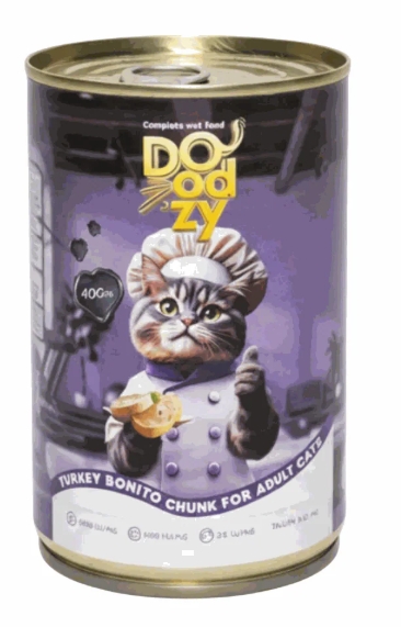 [8000240] Doodzy - Can 400 gm - Adult Cats - Turkey