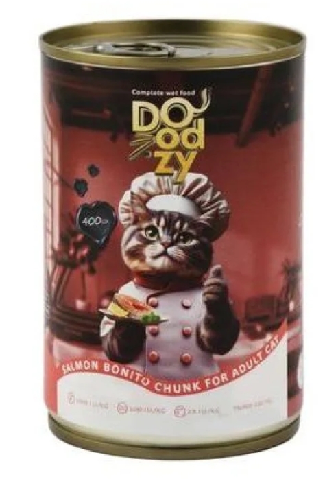 [8000241] Doodzy - Can 400 gm - Adult Cats - Salmon