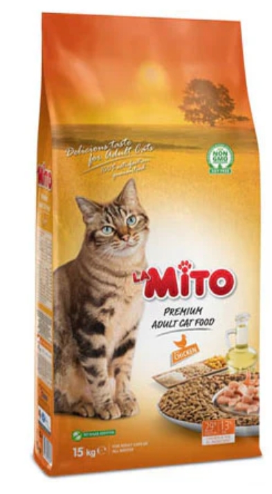 [8000259] La Mito - Dry Food - For Adult Cats - 15 Kg - Chicken