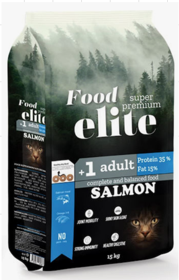 [8000262] Elite - Dry Food - For Adult Cats - 15 kg - Salmon