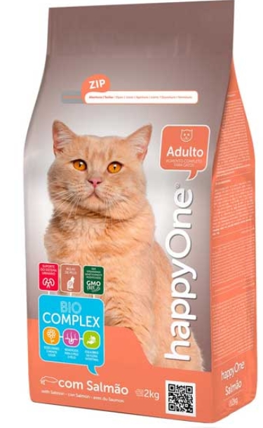 [8000275] HappyOne - Dry Food - For Adult Cats - 2 kg - Salmon