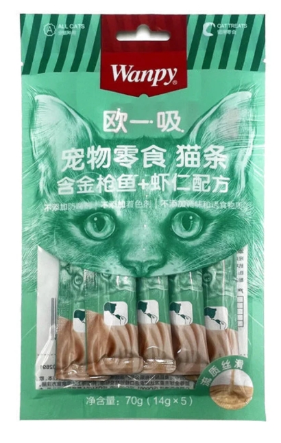 [8000299] Wanpy - Cat Treat - Cream Treat - Pouch 70 gm - With Tuna