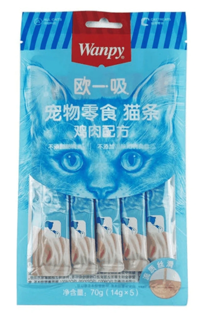 [8000300] Wanpy - Cat Treat - Cream Treat - Pouch 70 gm - With Chicken