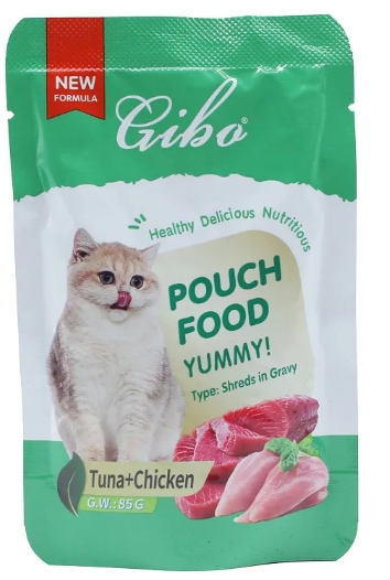 [8000303] gibo- Cat Treat - Pouch 85 gm - Tuna & Chicken