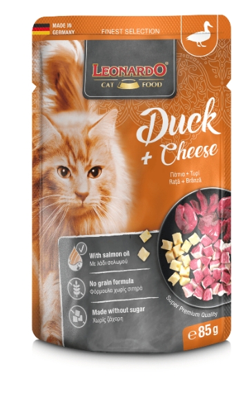 [8000312] Leonardo - Cat Treat - Pouch 85 gm - Adult - Duck & Cheese