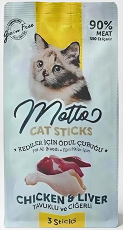 [8000341] Motto - Cat Sticks - 5 gm - 3 Pcs - Chicken & Liver