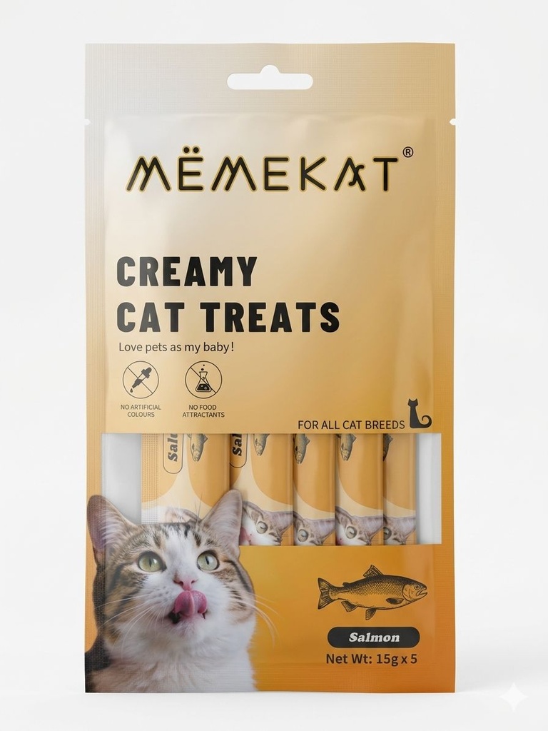 [8000346] Memekat - Cat Creamy Treat - 15 gm - Salmon
