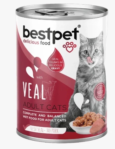 [8000386] Bestpet - Can 400 gm - Adult Cats - Veal