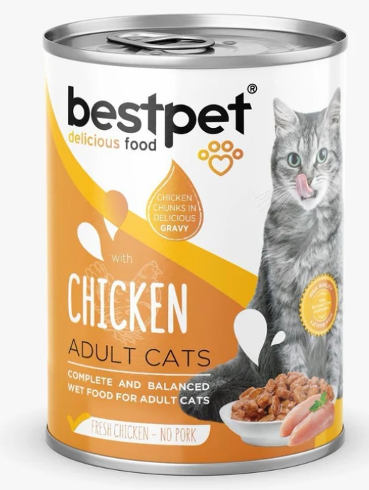 [8000388] Bestpet - Can 400 gm - Adult Cats - Chicken