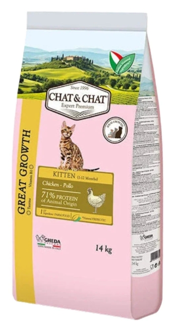 [8000392] CHAT & CHAT - For Kitten Cats - 14 kg - Chicken