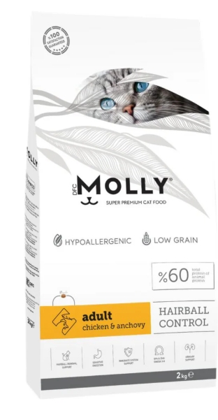 [8000395] MOLLY - Dry Food - For Adult Cats - 2 kg - Chicken & Anchovy