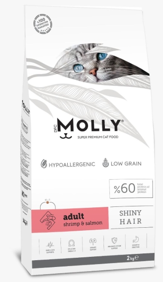 [8000397] MOLLY - Dry Food - For Adult Cats - 2 kg - Shrimp & Salmon