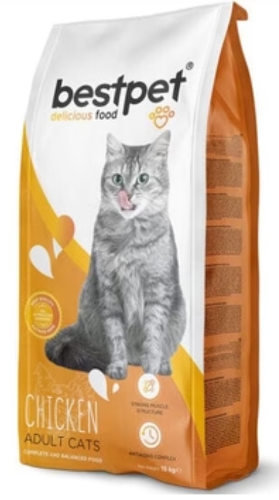 [8000401] BestPet - Dry Food - For Adult Cats - 15 kg - Chicken