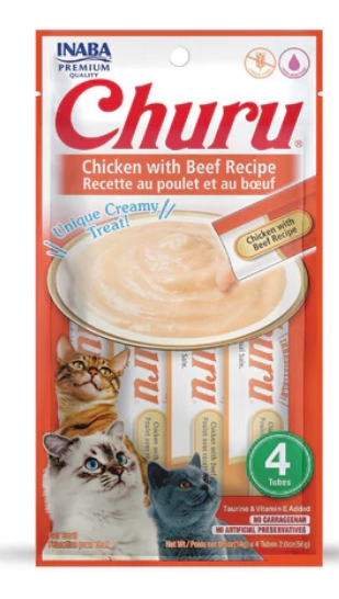[8000428] Inaba - Cat Treat - Pouch 60 gm - Chicken With Beef Recipe