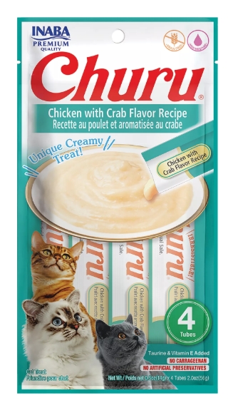 [8000429] Inaba - Churu Pops - Cat Treats - 60 gm - Chicken With Crab Recipe