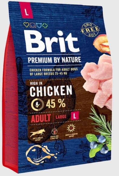 [8000431] Brit - Dry Food - For Adult Dogs - L - 3 kg - Salmon
