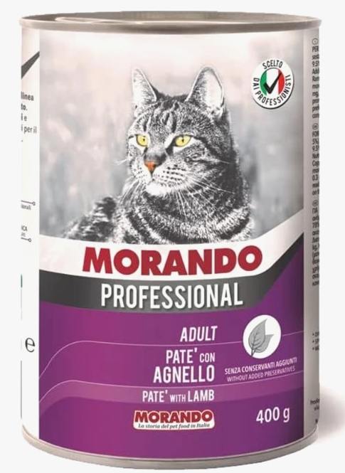 [8000438] Morando - Can 400 gm - For Adult Cats - Lamb