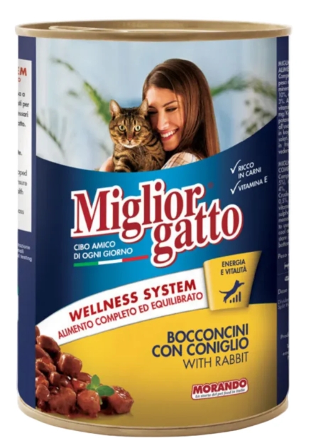 [8000440] Miglior Gatto - Can 400 gm - For Adult Cats - Rabbit