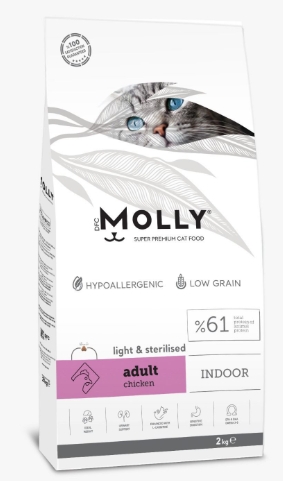 [8000464] MOLLY - Dry Food - For Adult Cats - 2 kg - Indoor - Chicken