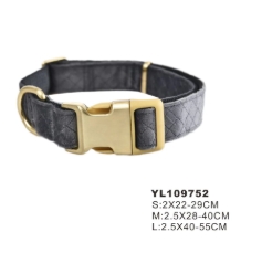 [YL109752-S+G372] Naomi - Dog Collar - Gray - S