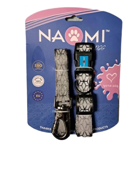 [YL107773-S & YL107774-S] Naomi - Dog Leash & Collar - Gray - S