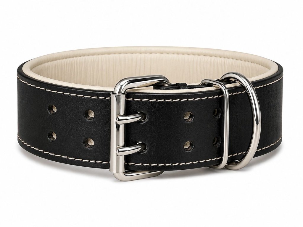 [A-LD-01] Leather Dog Collar - XL - India