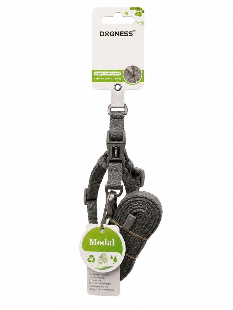 [8000562] Dogness - Modal - Harness + Leash - S - Gray