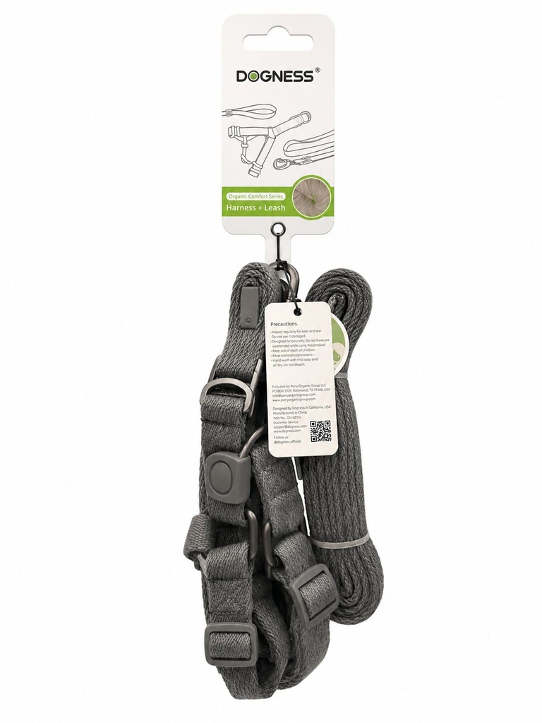 [8000565] Dogness - Modal - Collar + Leash - L - Gray