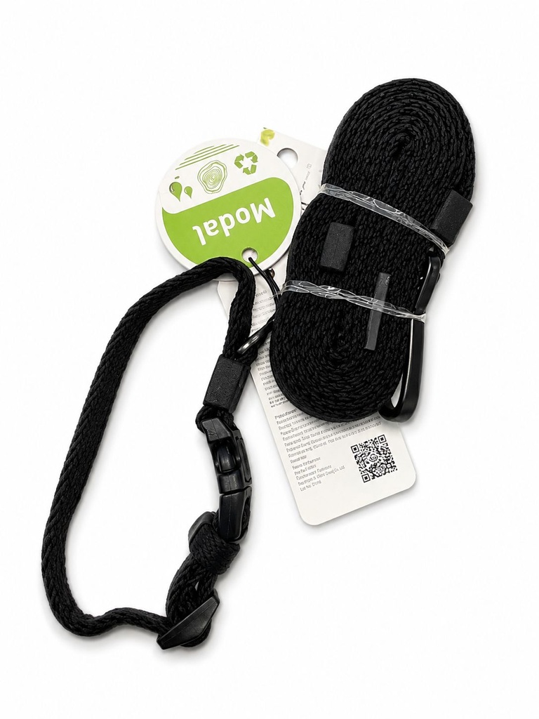 Dogness - Modal - collar + Leash - S - Black