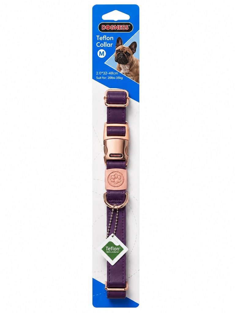 [8000576] Dogness - Elegant Collar - M - Purple
