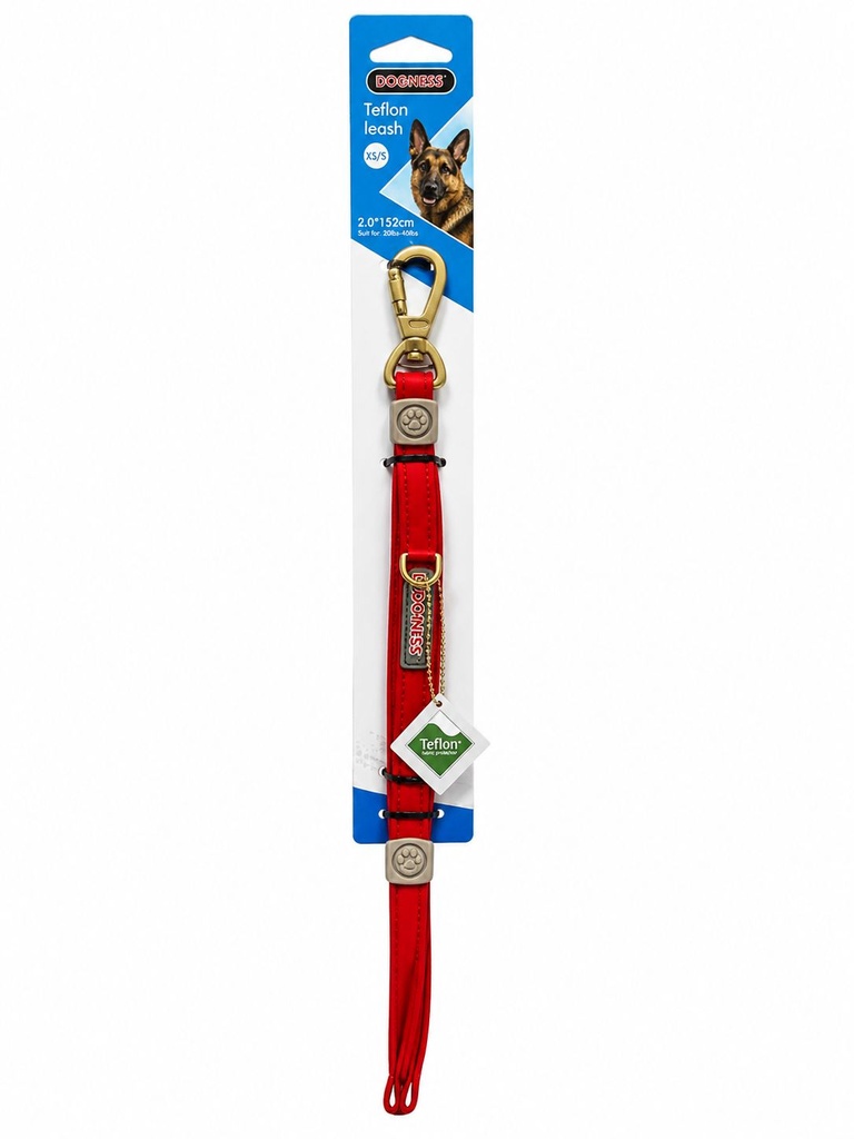 [8000581] Dogness - Elegant Leash - XS/S - Red
