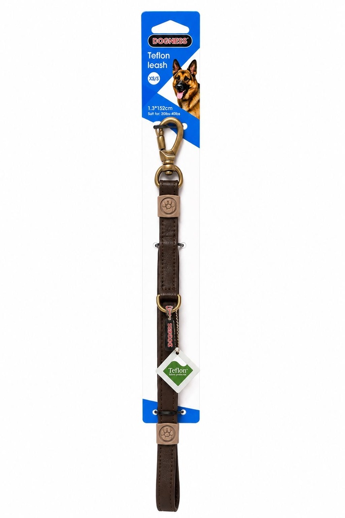 [8000586] Dogness - Elegant Leash - XS/S - Brown
