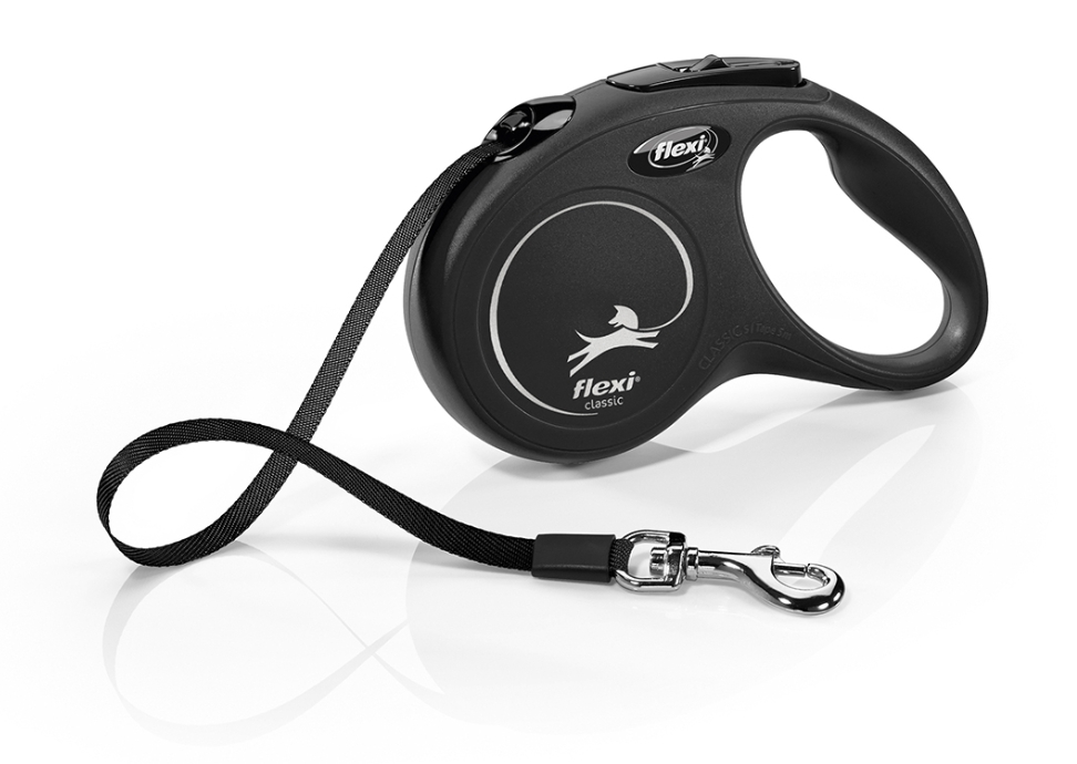 [8000611] Flexi - New Classic - S - 5M Tape 15 Kg - Black
