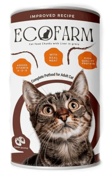 [8000662] Ecofarm - Can 400 gm - For Adult Cats - Liver