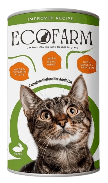 [8000664] Ecofarm - Can 400 gm - For Adult Cats - Rabbit