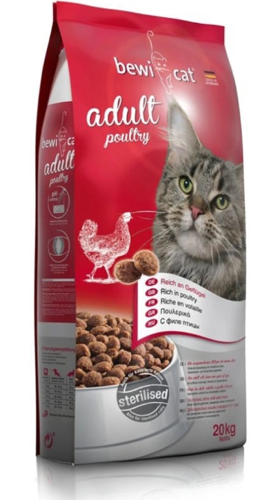[8000669] Bewi Cat - Dry Food - 20 kg - Sterilized - Pouttry