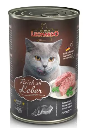 Leonardo - Can 400 gm - Adult Cats - Leber