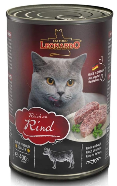 [8000675] Leonardo - Can 400 gm - Adult Cats - Rind