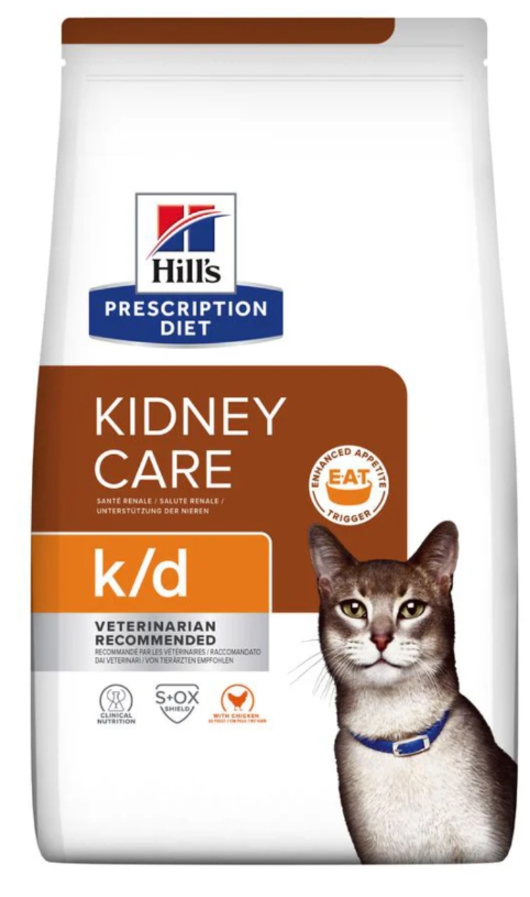 [8000700] Hill's - Dry Food - For Adult Cats - 1.5 kg - K/D - Kidney Care - Chicken