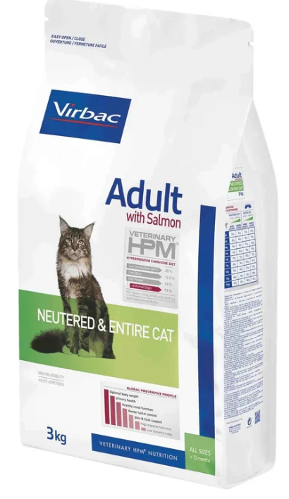 [8000707] Virbac - Dry Food - For Cats - 3 kg - Neutered & Entire