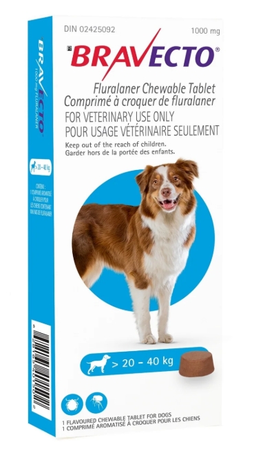 [8000742] Bravecto - Dogs Healthy - 20KG : 40KG - (1000MG )