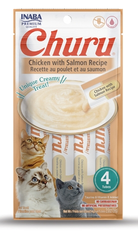 [8000745] Inaba - Churu - Cat Treats - Pouch 56 gm - Chicken With Salmon