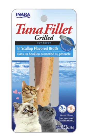 [8000802] Inaba - Cat Treats - Tuna Fillet - 15 gm - Scallop